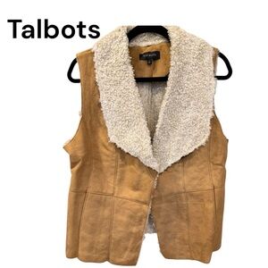 Talbots Faux Shearling Faux Suede Sherpa 
Faux Fur Talbots Women's Tan.